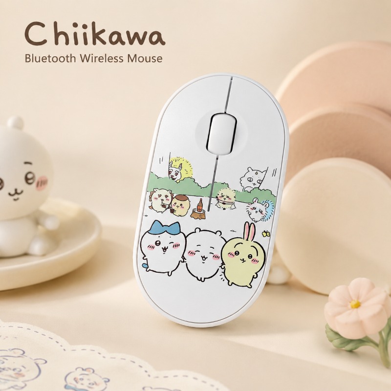 Tablet Cute Accessories - Sevimli Chiikawa Bluetooth Kablosuz Fare Çift
