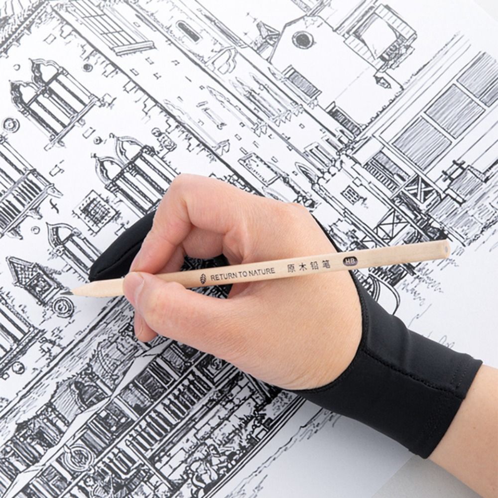 Drawing Glove Artist - 1 adet basit 1/2 parmak boyama