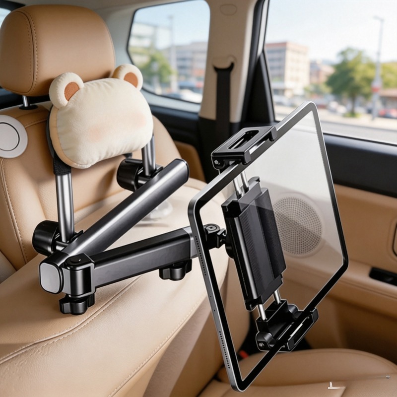 Tablet Stand Adjustable - Araç Koltuk Başlığı Tablet Tutucu Teleskopik