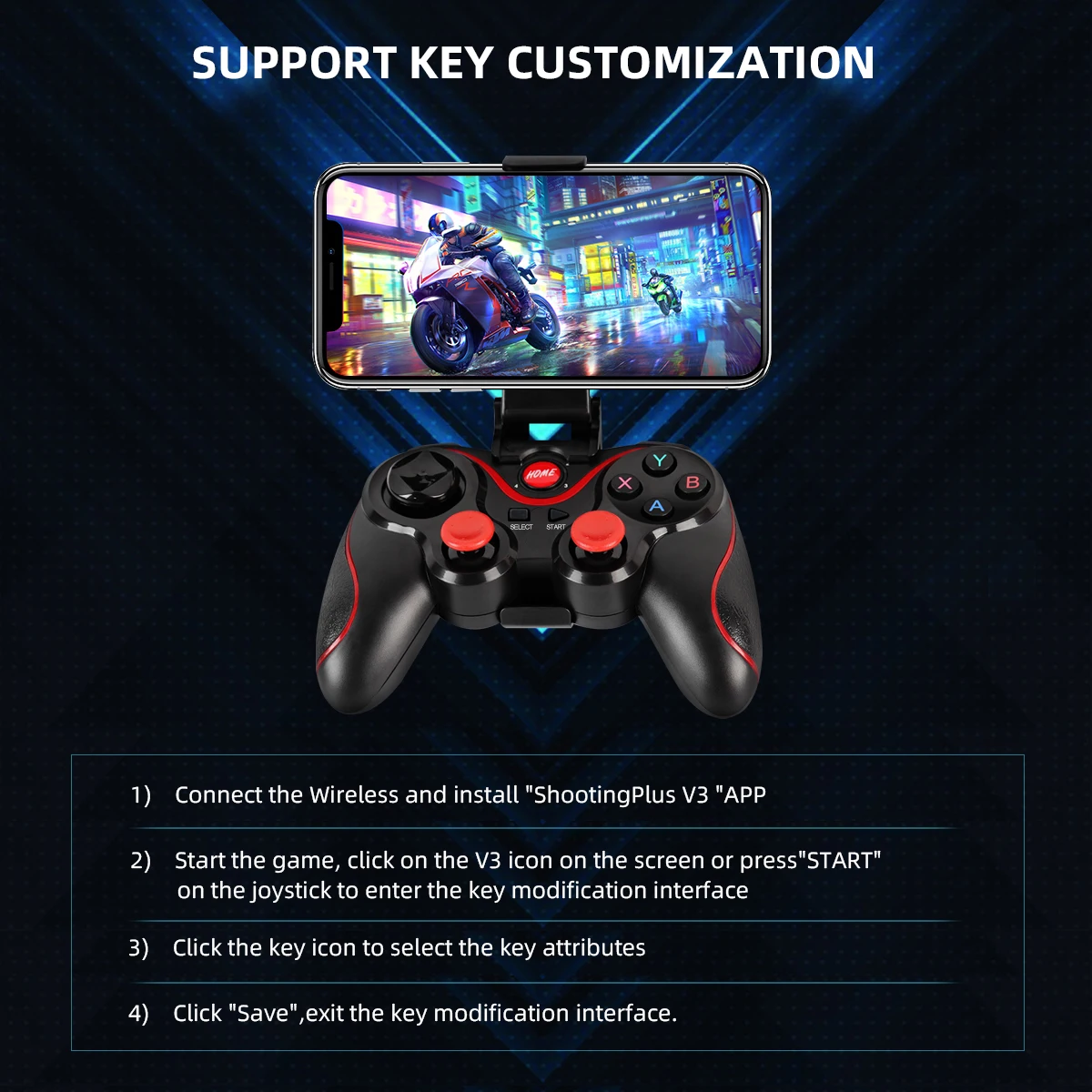 GAMINJA Kablosuz Bluetooth Gam - Android Tablet Gaming Accessories incelemesi ve fiyatı