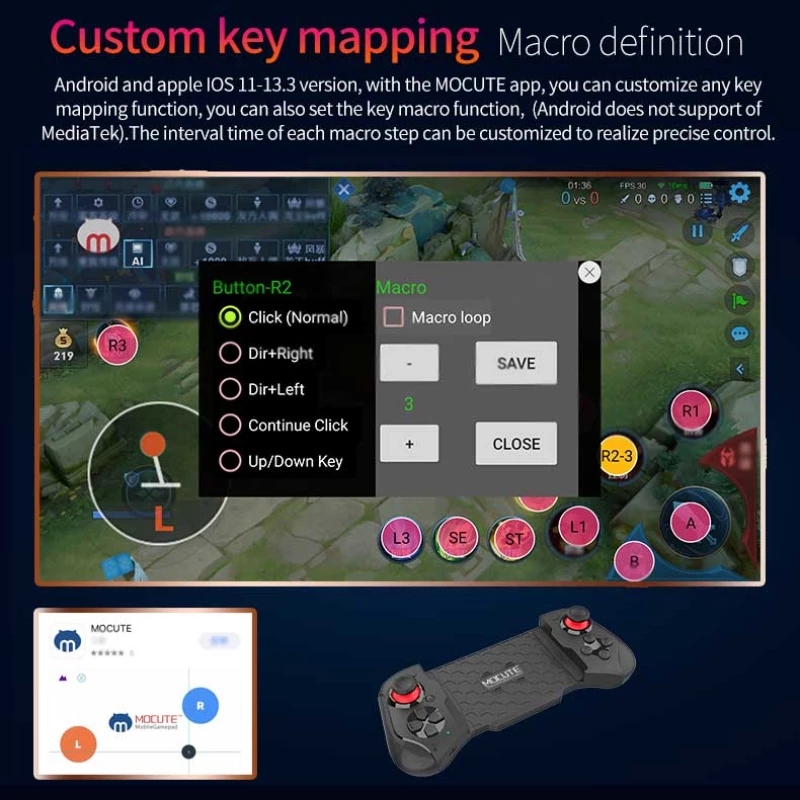 Gamepad iPhone Android için ce - Android Tablet Gaming Accessories incelemesi ve fiyatı